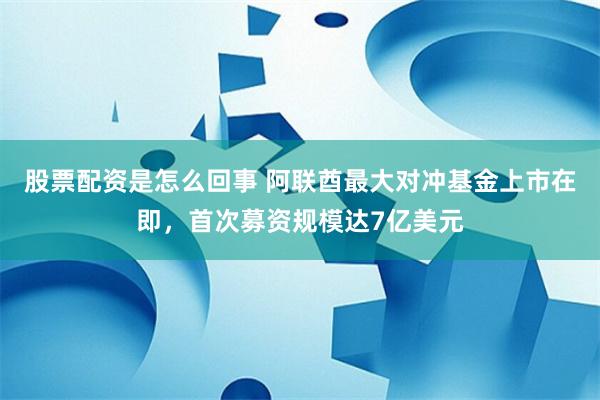 股票配资是怎么回事 阿联酋最大对冲基金上市在即，首次募资规模达7亿美元