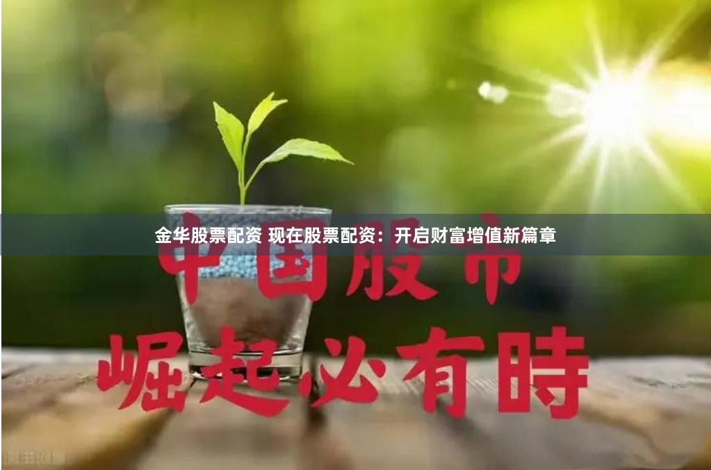 金华股票配资 现在股票配资：开启财富增值新篇章