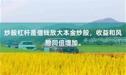 炒股杠杆是借钱放大本金炒股，收益和风险同倍增加。